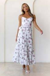 Strawberry Picking Maxi Skirt Pink