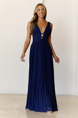Elegant Vision Maxi Dress Navy