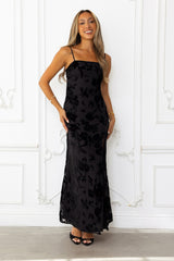 Turquoise Breeze Maxi Dress Black