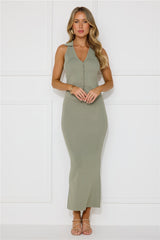 Mayfair Knit Maxi Skirt Khaki