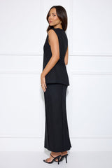 Office Talk Maxi Skirt Black