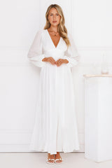 Meadow Dusk Maxi Dress White