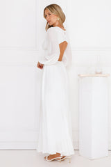 Meadow Dusk Maxi Dress White