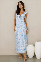 Rosé Midi Dress Blue