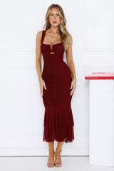Party Pal Maxi Dress Burgundy