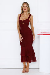 Party Pal Maxi Dress Burgundy