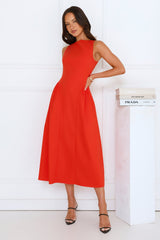 Style Spectacular Midi Dress Orange