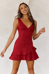 Kiara Mini Dress Maroon