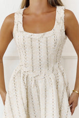 Isabelli Tweed Mini Dress Ivory