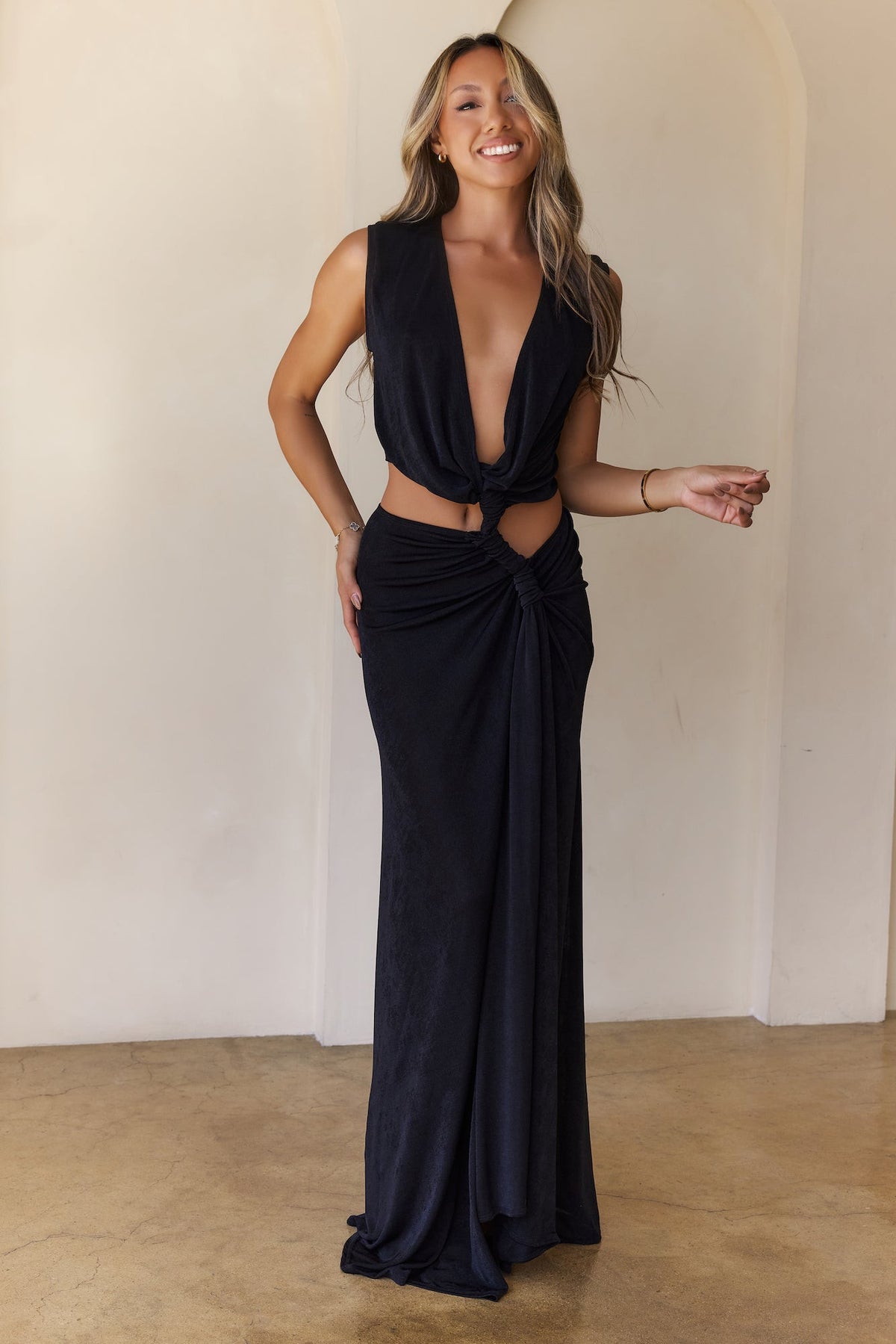 Radiant Beauty Maxi Dress Black