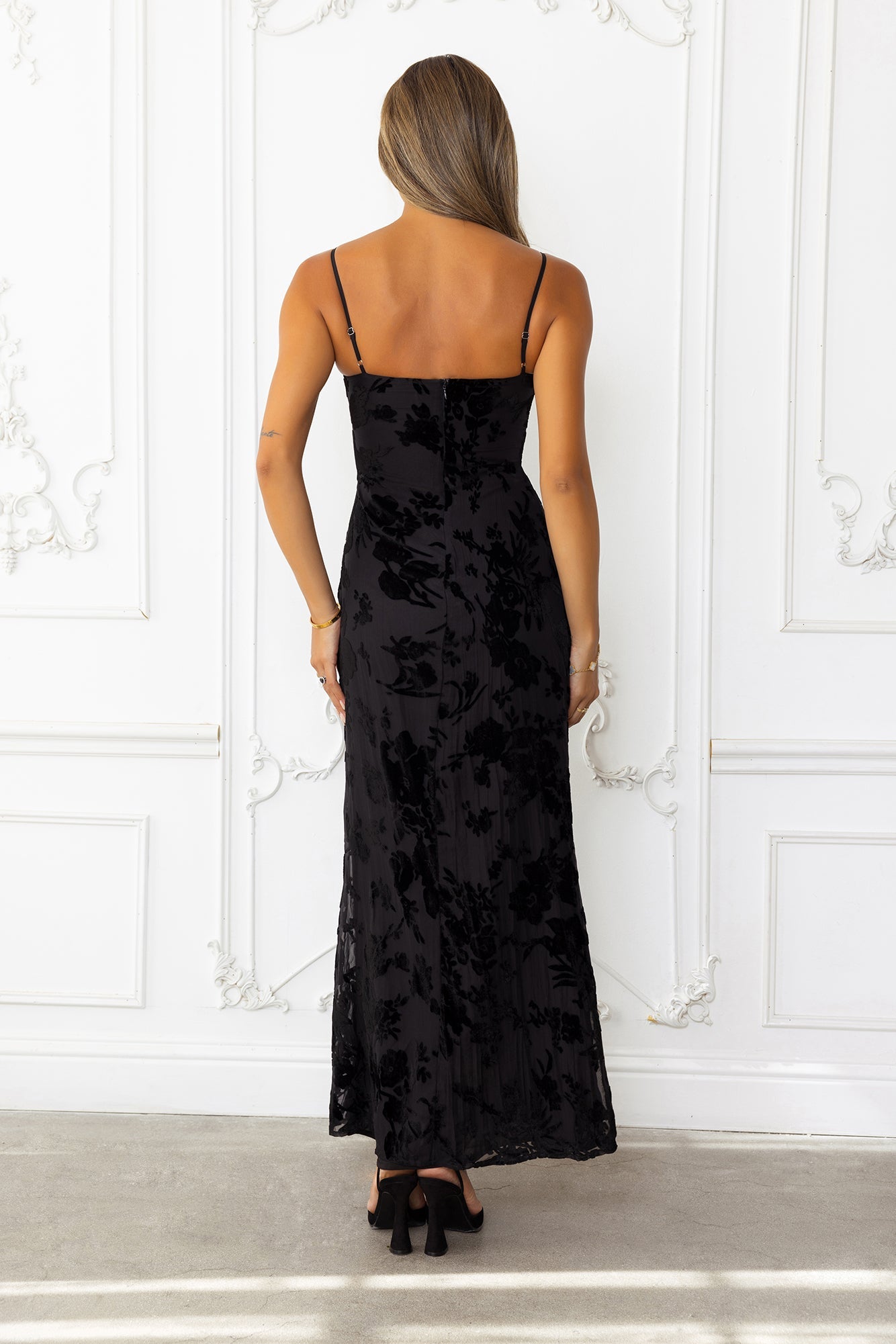 Turquoise Breeze Maxi Dress Black