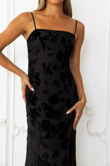 Turquoise Breeze Maxi Dress Black