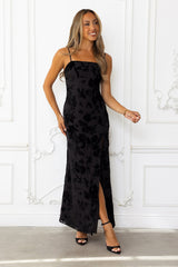 Turquoise Breeze Maxi Dress Black