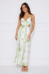Summer Garden Maxi Dress Green