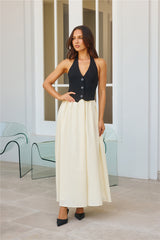 Pretty Lies Halter Maxi Dress Black