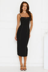 Vintage Desire Midi Dress Black