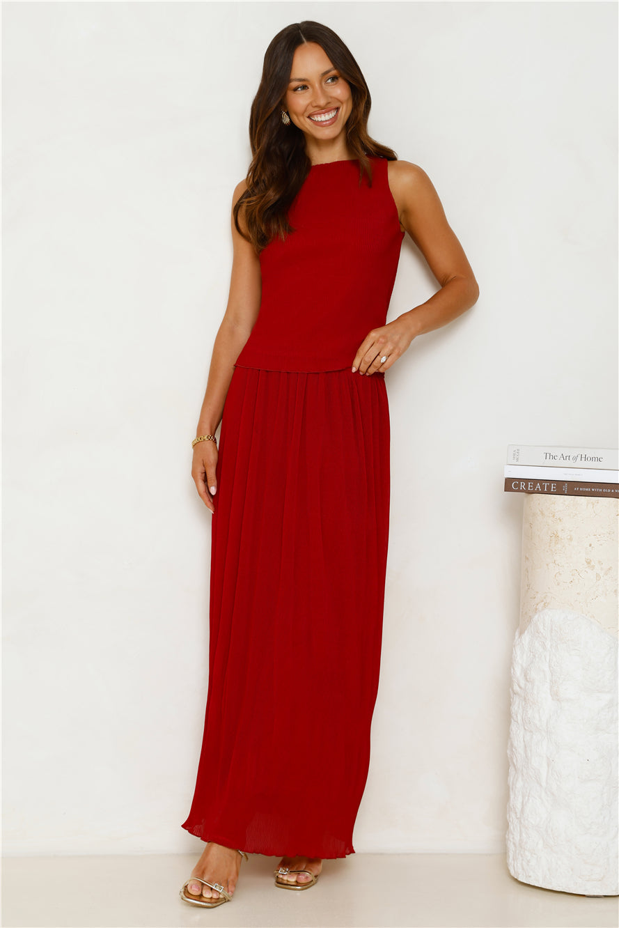 Nahla Maxi Skirt Cherry