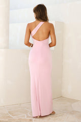 Love This Feeling One Shoulder Maxi Dress Pink