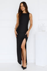 Starlit Grace Maxi Dress Black