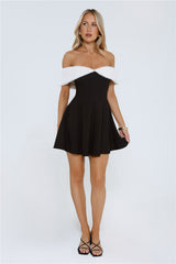 Black Tie Brilliance Off Shoulder Faux Fur Mini Dress Black