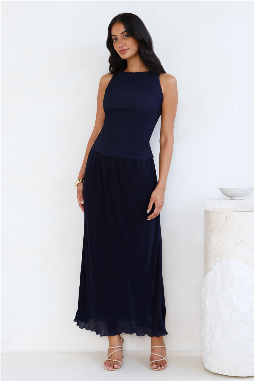Nahla Maxi Skirt Navy