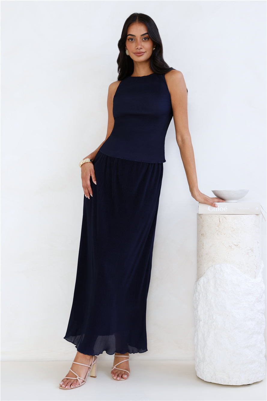 Nahla Maxi Skirt Navy