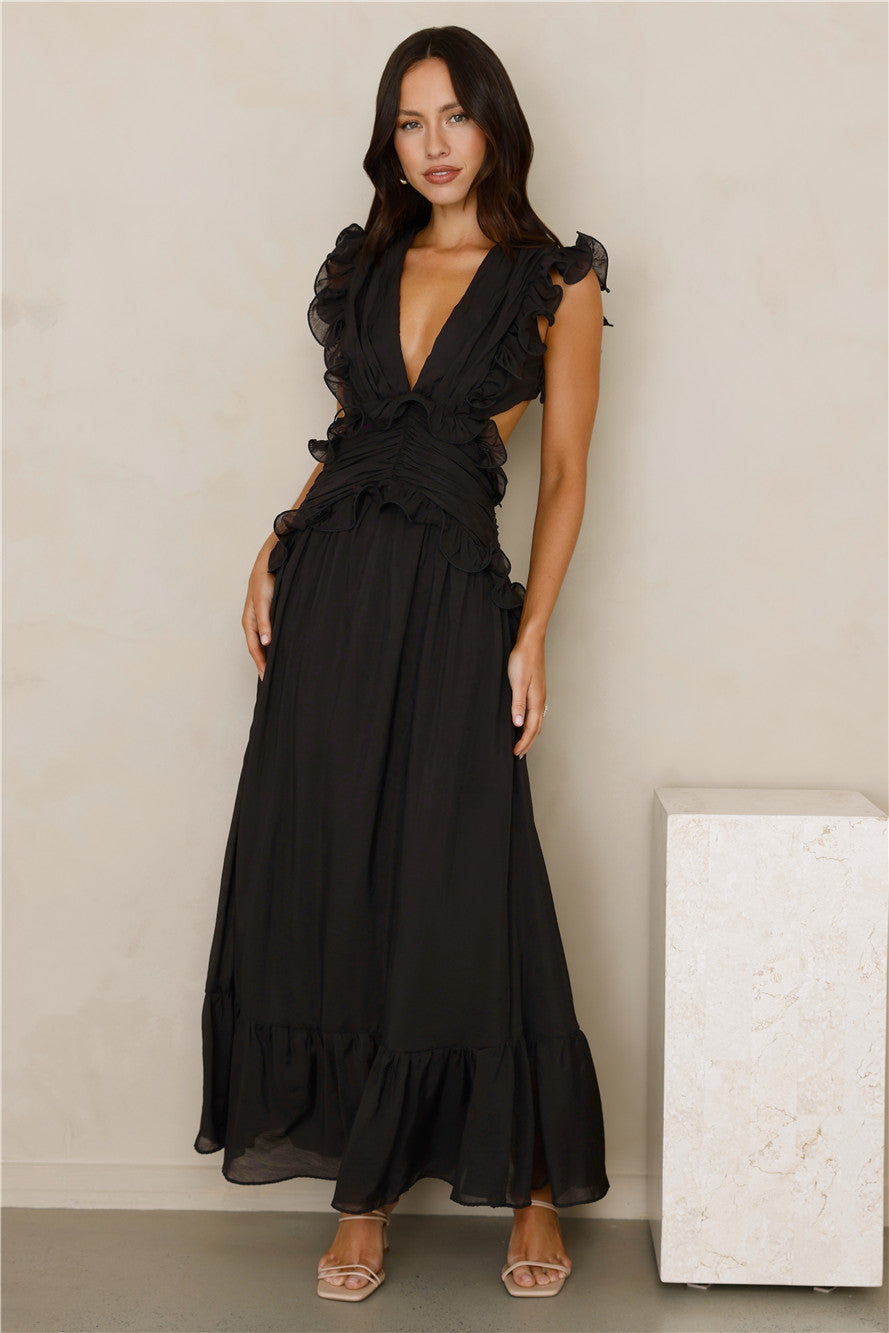 Evening Luxe Maxi Dress Black