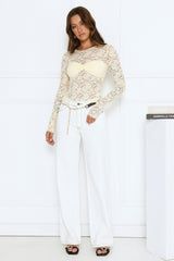 Midnight Long Sleeve Top Vanilla Custard