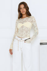 Midnight Long Sleeve Top Vanilla Custard