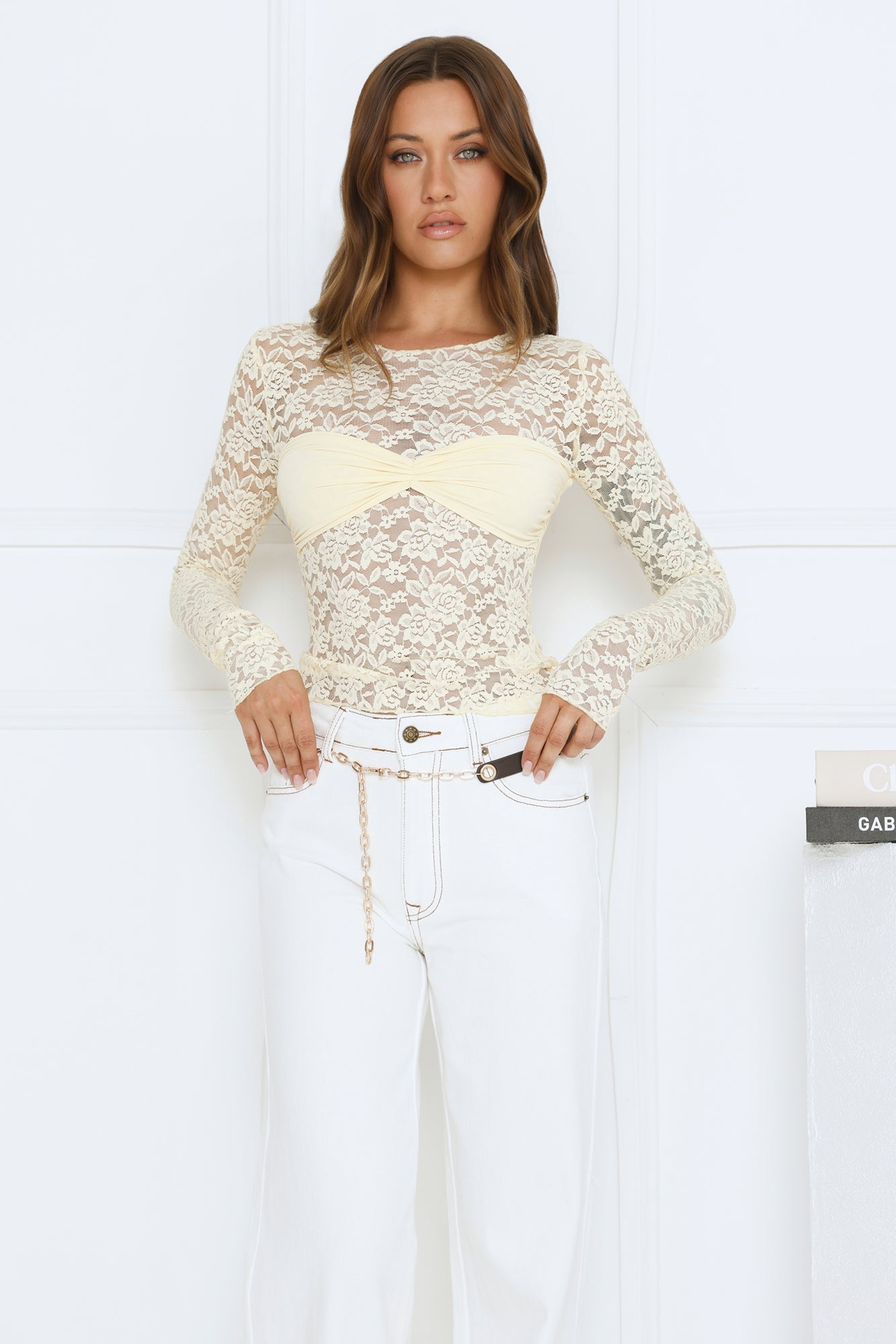 Midnight Long Sleeve Top Vanilla Custard