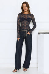 Midnight Long Sleeve Top Jet Black