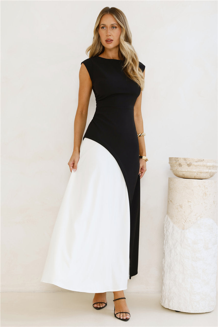 Starlit Soiree Maxi Dress Black