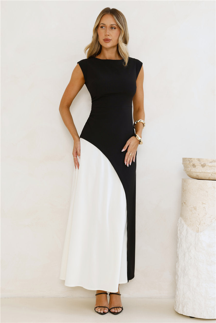 Starlit Soiree Maxi Dress Black