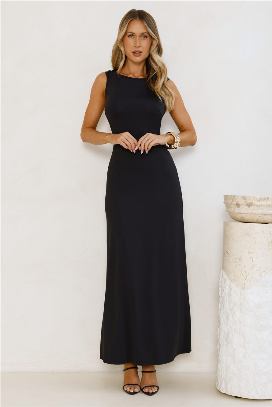 Romance Unveiled Maxi Dress Black
