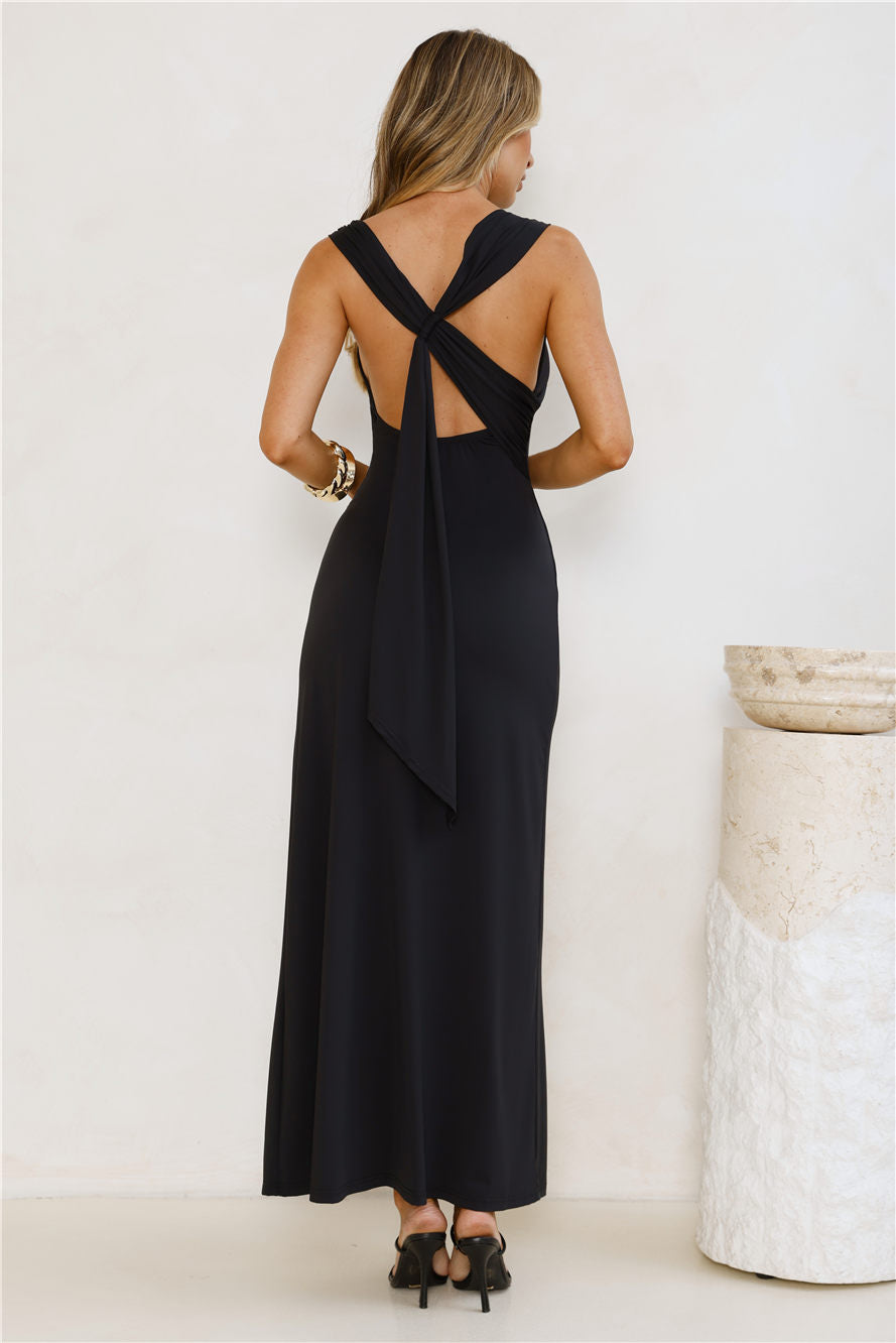 Romance Unveiled Maxi Dress Black