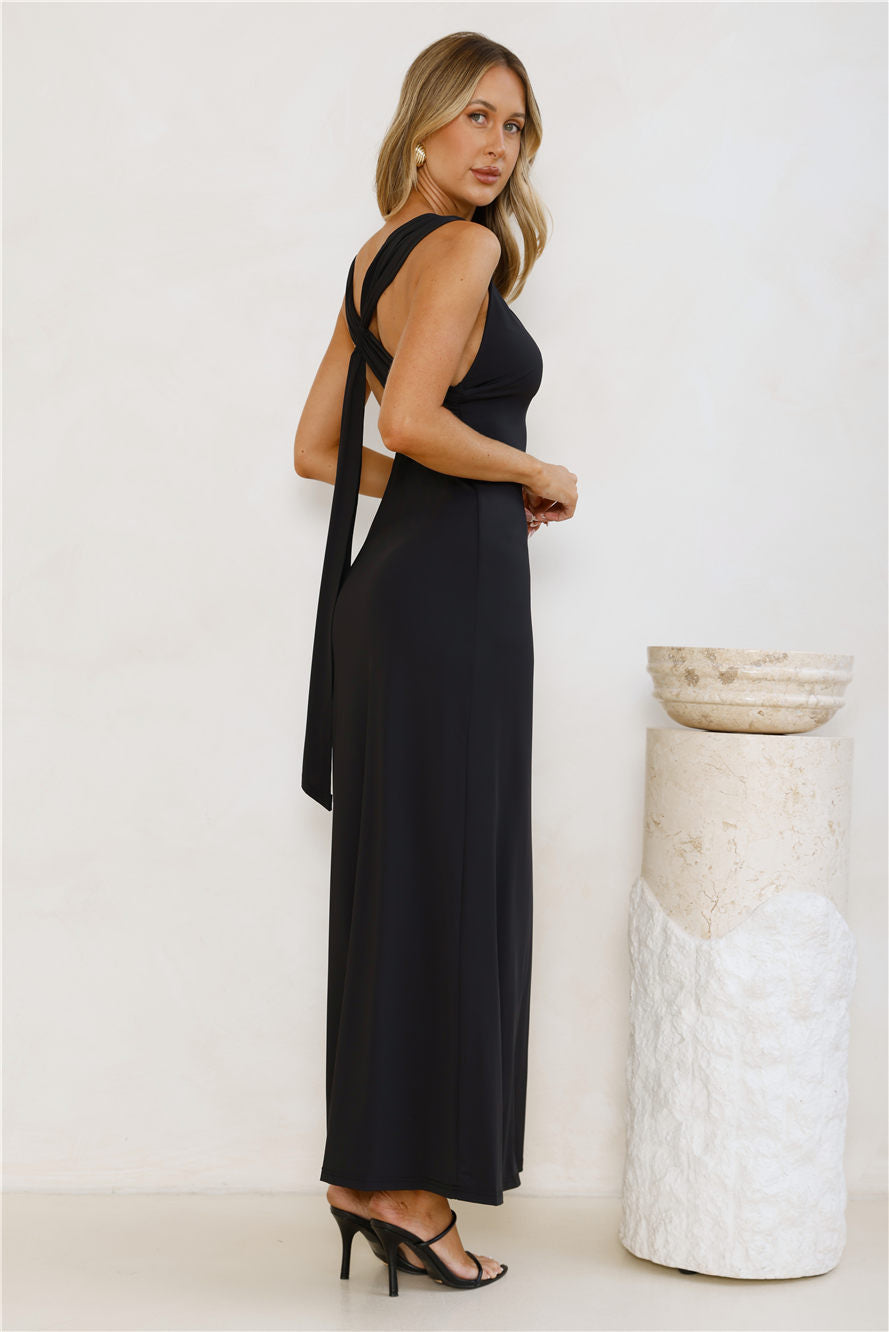 Romance Unveiled Maxi Dress Black