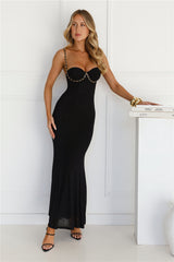 Luxury Lover Mesh Maxi Dress Black