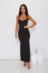 Flickers Of Fantasy Halter Maxi Dress Black