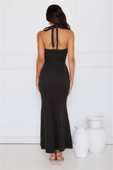 Flickers Of Fantasy Halter Maxi Dress Black