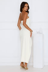 Caviar Please Strapless Midi Dress Yellow