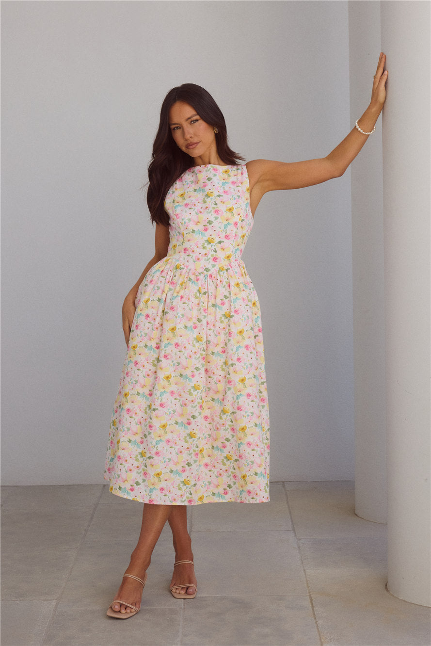Confetti Crush Midi Dress Print