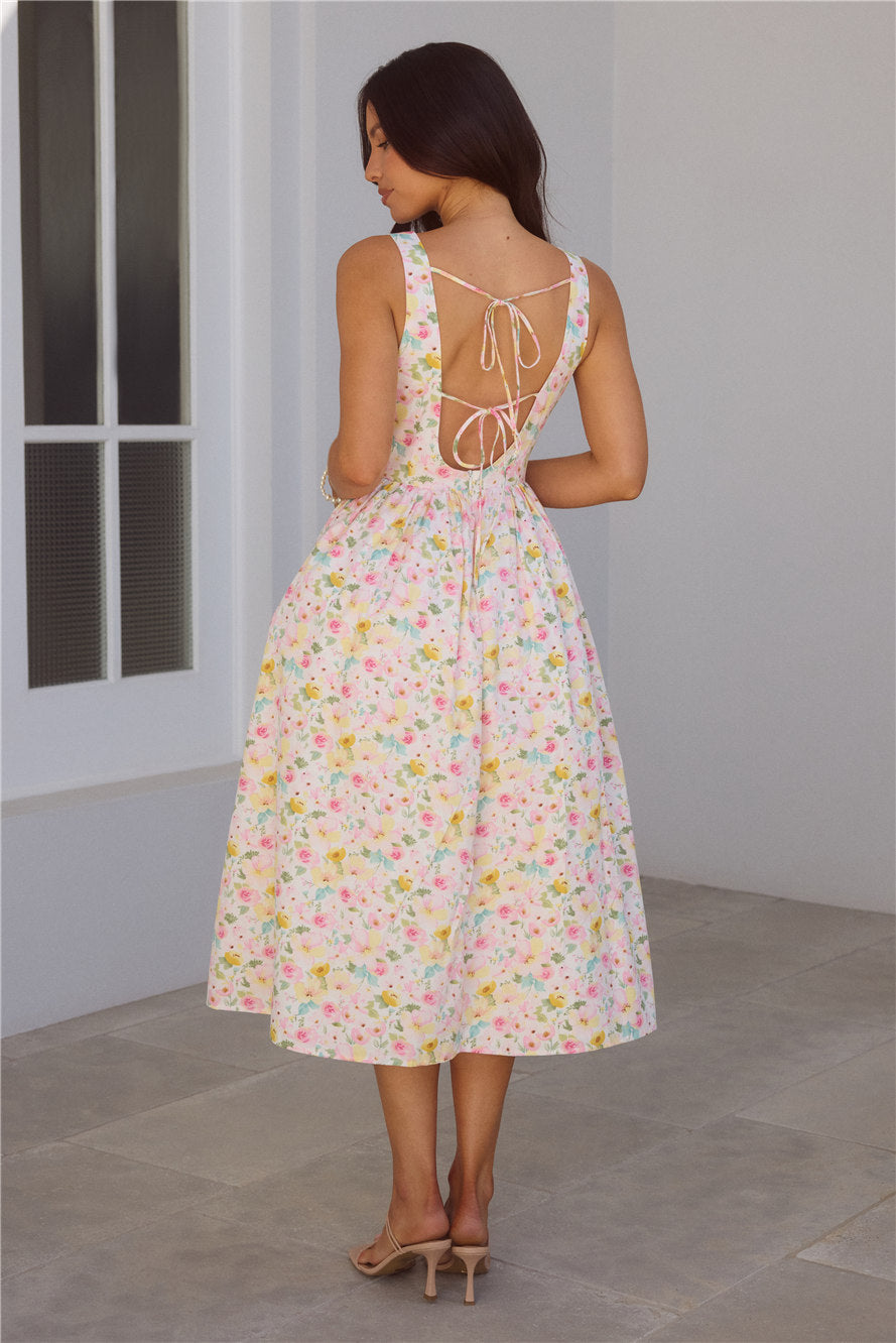 Confetti Crush Midi Dress Print