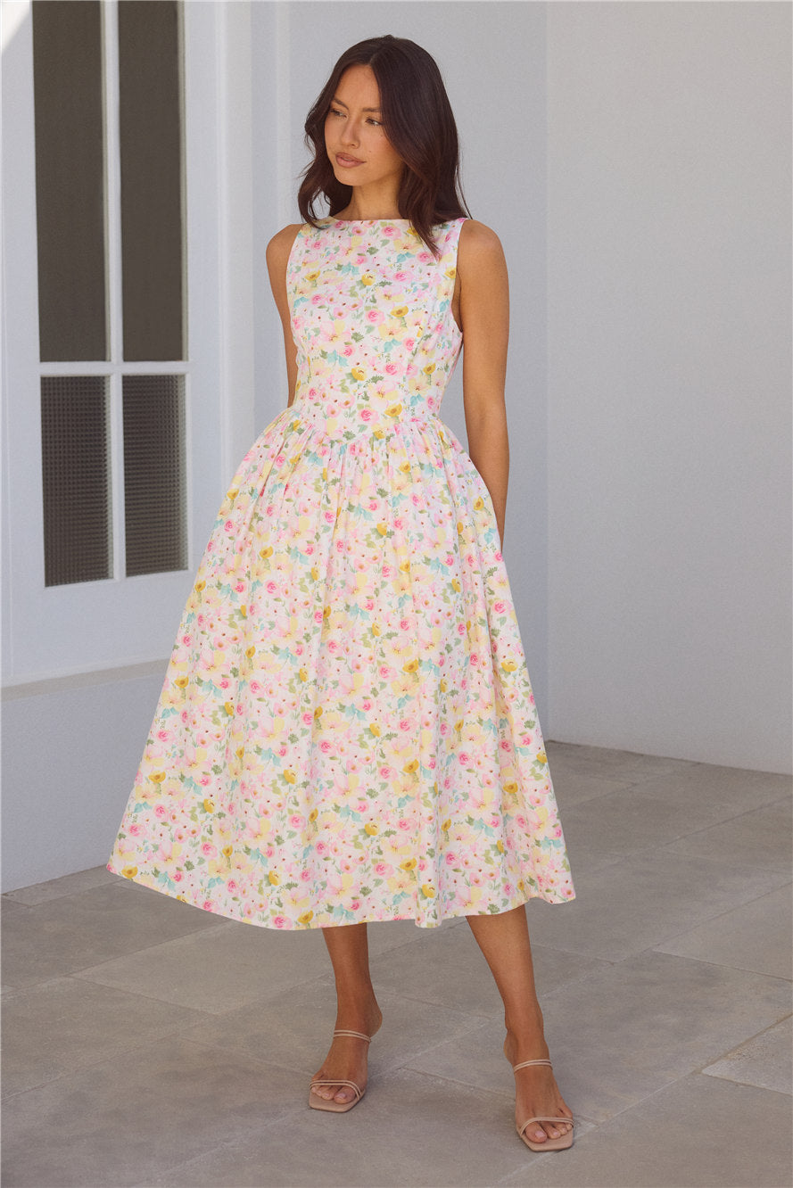 Confetti Crush Midi Dress Print