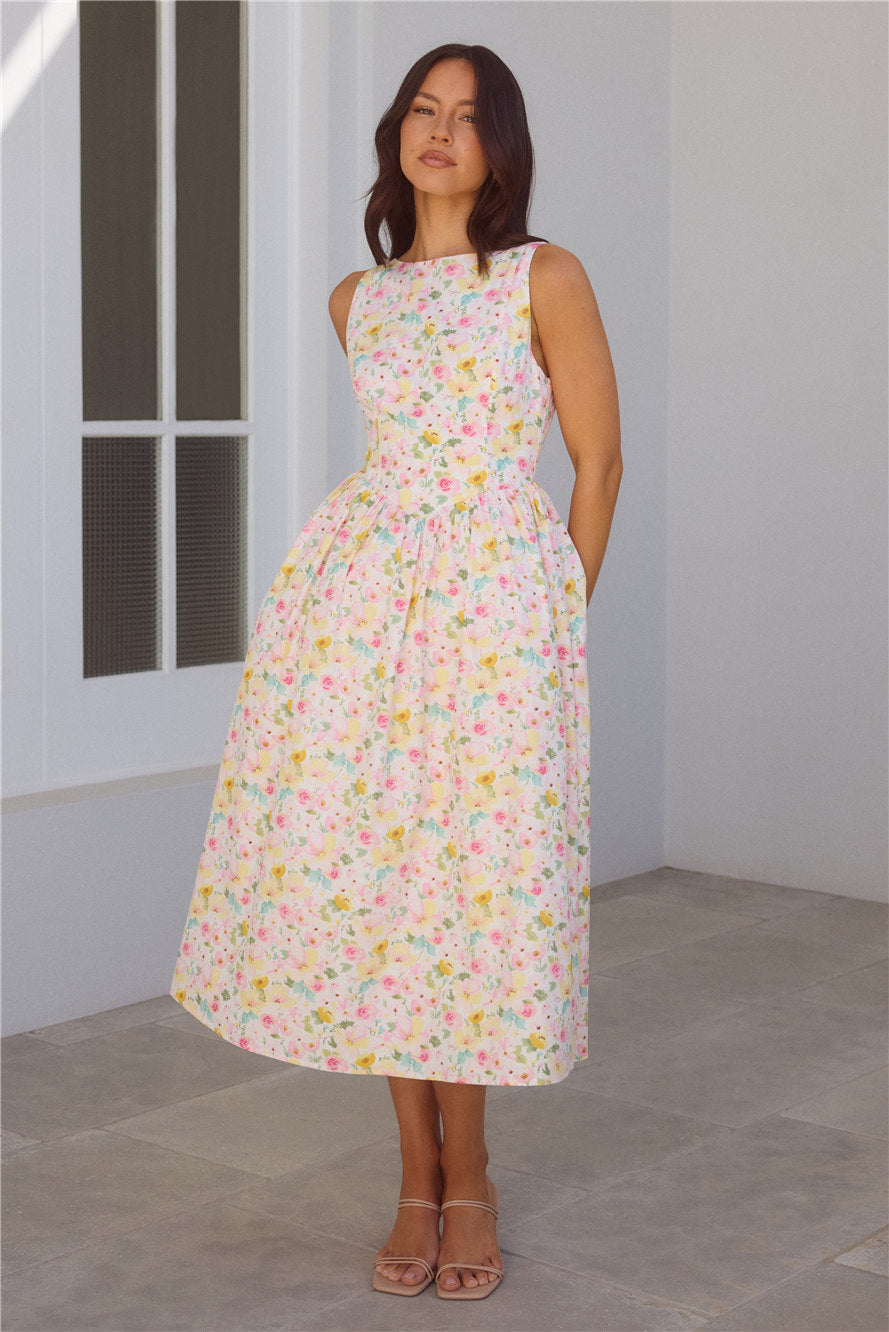 Confetti Crush Midi Dress Print