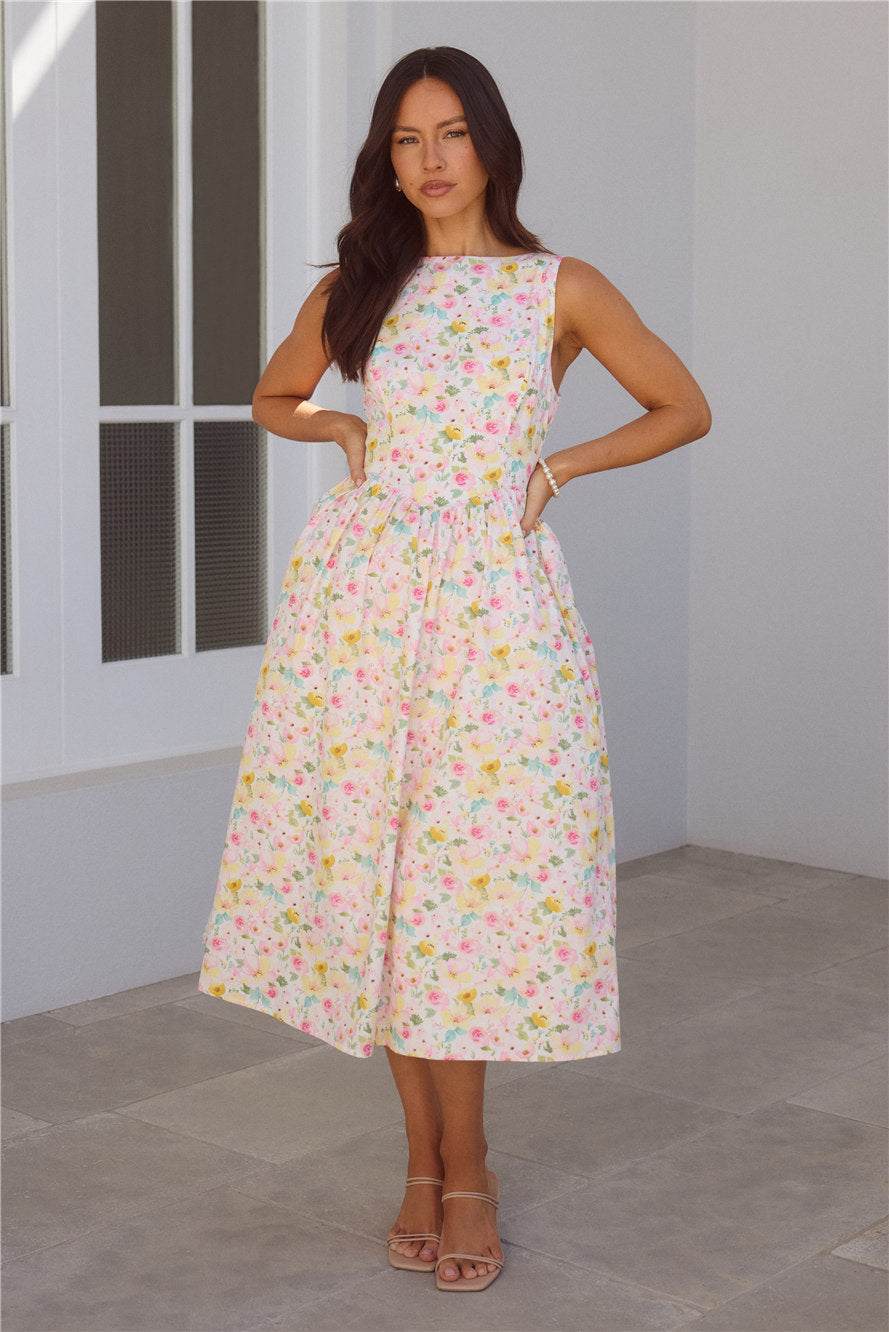 Confetti Crush Midi Dress Print