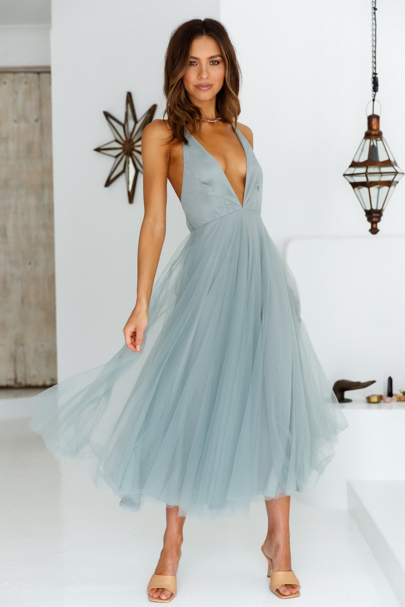 Kiss The Girl Midi Dress Sage